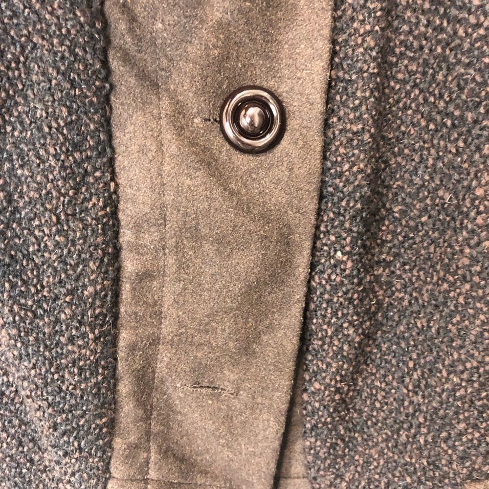 Lucy Paris brown long sleeve wool blend button front jacket, size small - Picture 9 of 14